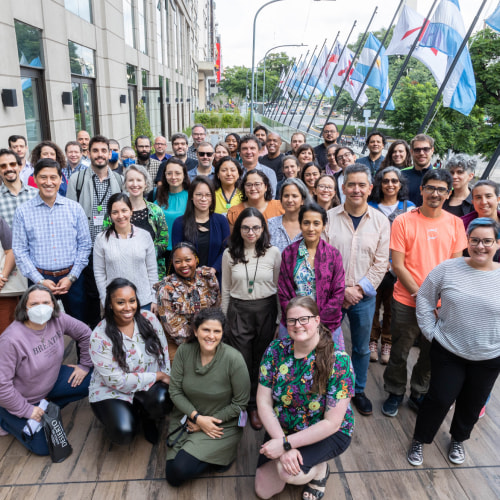Researchers at a workshop in Buenos Aires, Argentina, accelerating computational biomedicine and open science in Latin America.