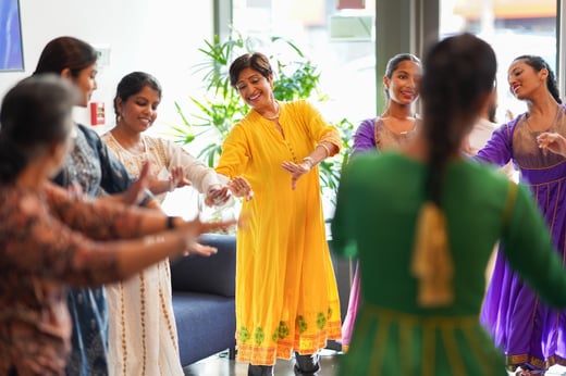 Image of dancers practicing together