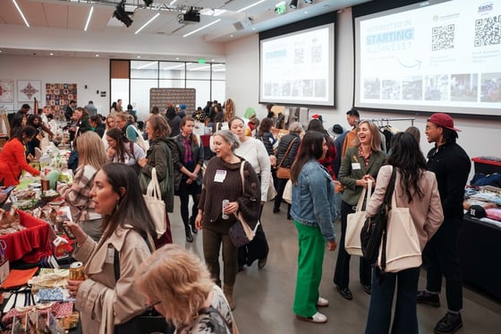 The CZI Community Space bursts with energy and holiday cheer at the inaugural Holiday Night Market.