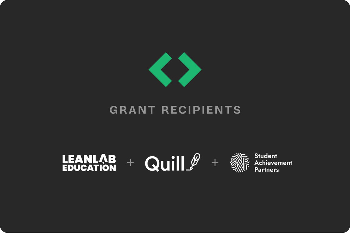LC Grant Recipients list - Leanlab Education, Quill, and Student Achievement Partners